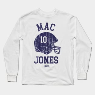 Mac Jones New England Helmet Font Long Sleeve T-Shirt